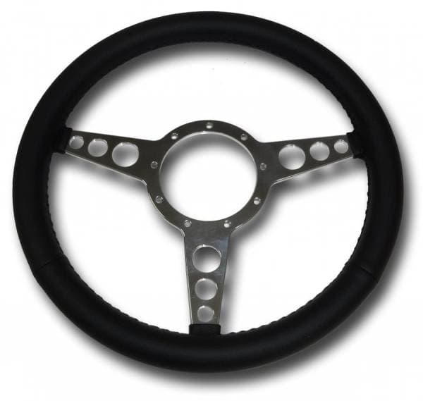32" Street / Hot Rod Stainless Column Shift Tilt Steering Column with Flat 3 Spoke Wheel Kit SC7003C/P-1431