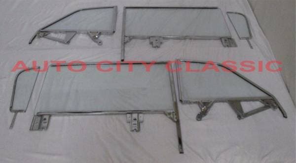 1959-1960 Buick / Cadillac / Oldsmobile Convertible Assembled Side Glass Set SSA-BCO-59-60-CV-EX