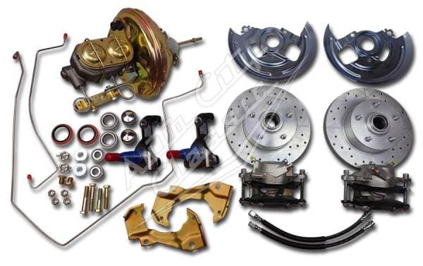 1967-1969 Chevrolet Camaro / Pontiac Firebird, 68-74 Nova Complete Front Disc Brake Conversion Kit- Gold