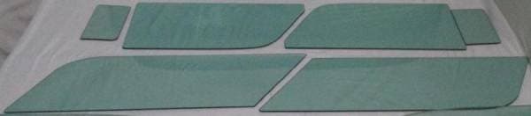 1955-1957 Chevrolet / Pontiac 4 Door Wagon Flat 6 Piece Side Glass Set SS-5557CV4WAG6P