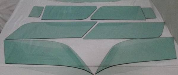 1955-1957 Chevrolet / Pontiac 4 Door Wagon Curved 8 piece Side Glass Set SS-5557CV4WAG8P