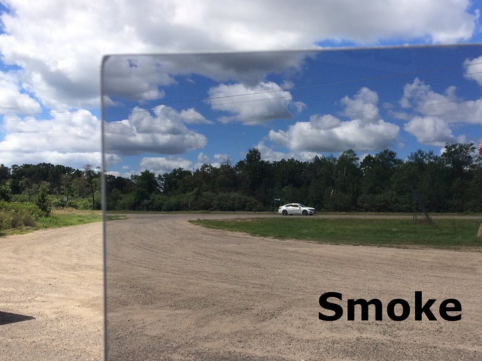 Custom smoke grey glass sample