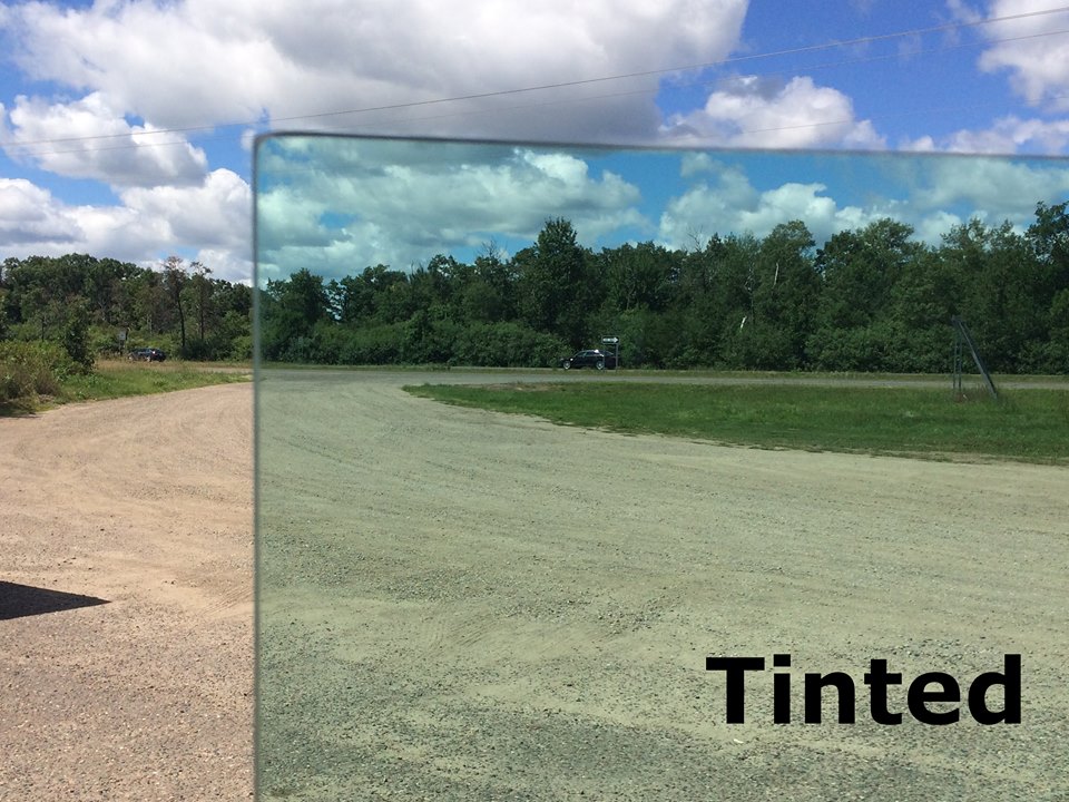 Original green tint glass sample