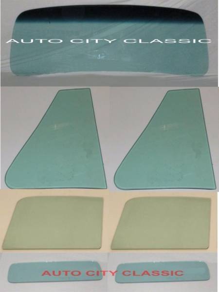 Auto City Classic - 1950-1954 Diamond Pickup Truck Cab Complete Glass Package 5054CABPKG - ORIGINAL GREEN TINT