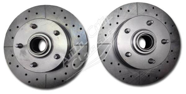 Auto City Classic - 1964-1972 Chevrolet Camaro / Chevelle Drilled and Slotted Rotors Pair 5514