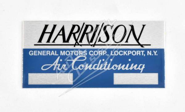 1958 Chevrolet Harrison Air Conditioning Tag