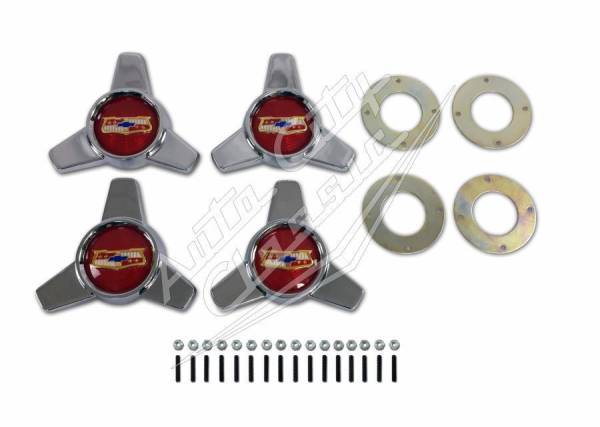 Auto City Classic - 1957-1958 Chevrolet Passenger Cars Red Bow Tie Wheel Spinners