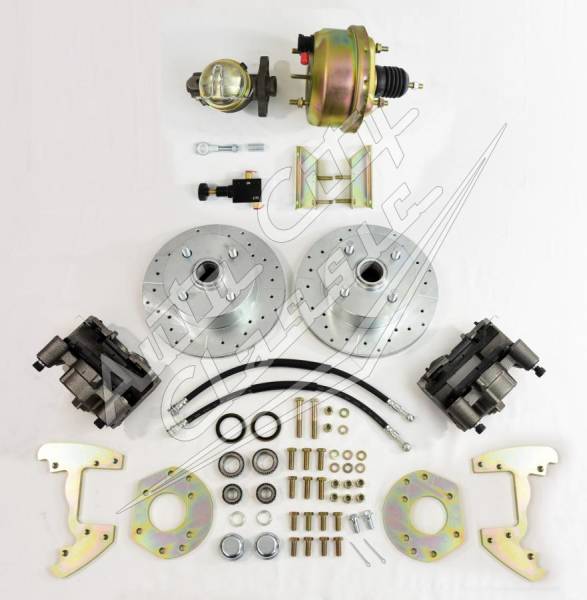 Auto City Classic - 1960-1965 Ford Falcon 6 Cylinder 4 Lug Original Wheel Complete Front Disc Brake Changeover Kit