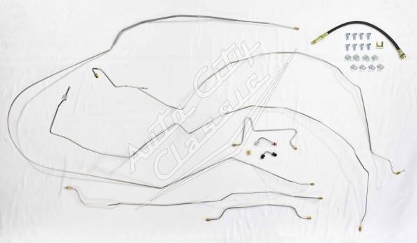 Auto City Classic - 1955-1957 Chevrolet Passenger Cars Complete OE Steel Disc Disc Brake Line Set BLS-55-57-DIDI-OE