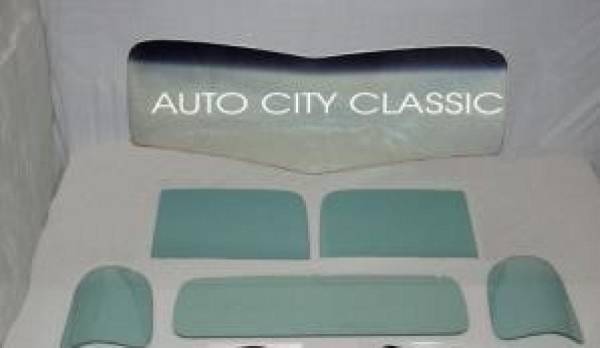 Auto City Classic - 1947-1950 Chevrolet / GMC Pickup Complete Glass Package Vbend Windshield, 3 Piece Back Glass CG-CVY-47-50-PU-VB