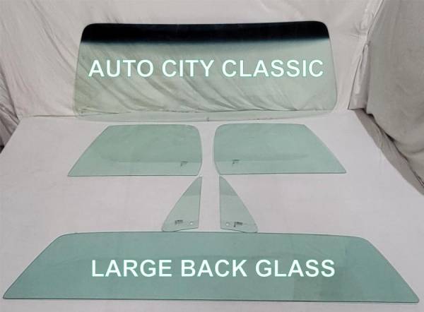 Auto City Classic - 1976-1979 Chevrolet / GMC Pickup Complete Glass Package Large Back Glass CG-CVY-76-79-PU-LG