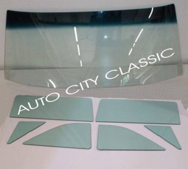 Auto City Classic - 1960-1962 Ford / Edsel / Mercury Convertible Complete Glass Package CG-FEM-60-62-CV - ORIGINAL GREEN TINT