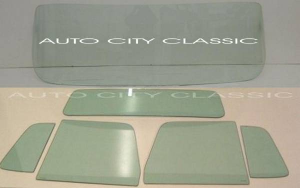 Auto City Classic - 1957-1960 Ford Cab Complete Glass Package Small Back Glass CGFP-57-60-PU-A - ORIGINAL GREEN TINT
