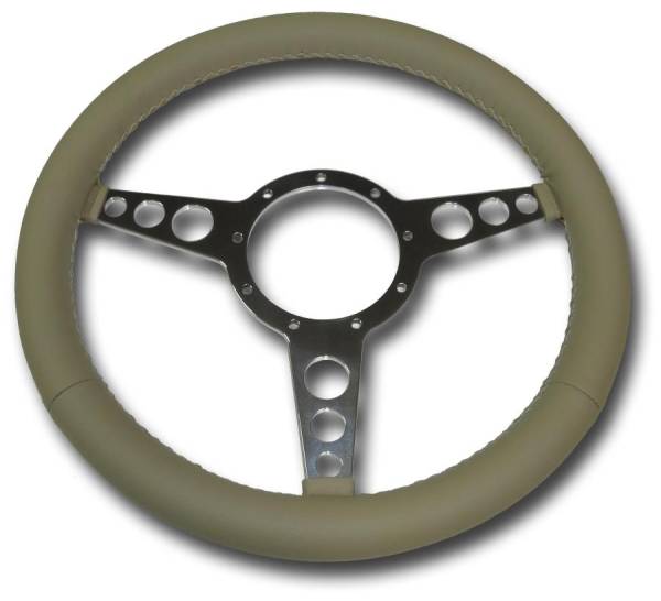 Auto City Classic - 3 Spoke Tan Flat Steering Wheel SC1434