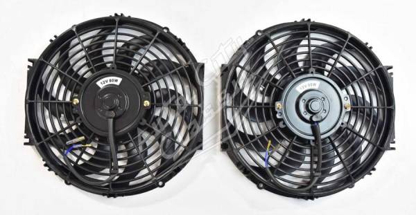 Auto City Classic - 12" Dual Black Electric Radiator Fan- 2600CFM SHFAN-12-B