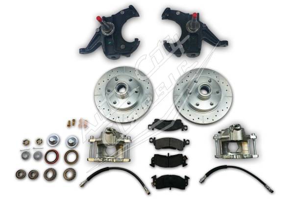 Auto City Classic - 1963-1970 Chevrolet / GMC Pickup Truck 6 Lug 2.5" Drop Spindles Front Disc Brake Conversion Wheel Kit