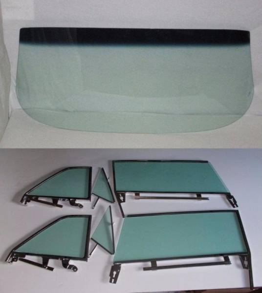 Auto City Classic - 1963-1964 Buick / Chevrolet / Oldsmobile / Pontiac Convertible Complete Glass Package Assembled Side Set CG-BCOP-63-64-CV-SSA - ORIGINAL GREEN TINT