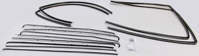 1955-1957 Chevrolet and Pontiac 2 Door Sedan Vent Delete Weatherstrip Fuzzy Kit FZ55572S-VD-B