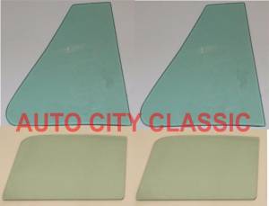 Auto City Classic - 1950-1954 Diamond Pickup Truck Side Glass Set 5054SSPU - ORIGINAL GREEN TINT