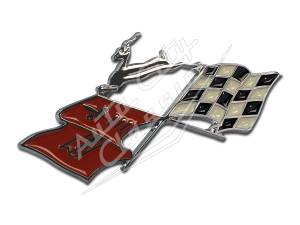 1958 Chevrolet Impala Quarter Panel Flag Emblems - Image 2