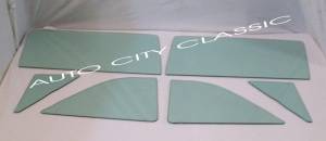 Auto City Classic - 1961 Ford / Mercury 2 Door Hardtop Side Glass Set 61FRDMERC2HTSS - ORIGINAL GREEN TINT