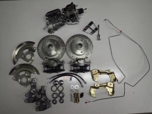 1967-1969 Chevrolet Camaro / Pontiac Firebird 8" Chrome Booster 2" Drop Spindles Complete Disc Brake Conversion Kit