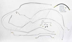 1955-1957 Chevrolet Passenger Cars Complete OE Steel Disc Disc Brake Line Set BLS-55-57-DIDI-OE