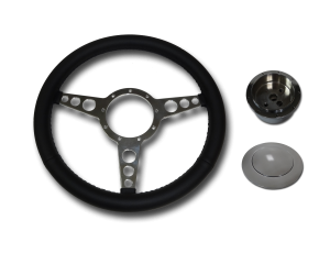 Auto City Classic - 3 Spoke Black Flat Steering Wheel Kit SC1431-R/S - Image 2