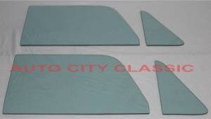 Auto City Classic - 1964-1966 Chevrolet / GMC Cab, Panel and Suburban 4 Piece Side Glass Set SS-CVY-64-66-PU - ORIGINAL GREEN TINT