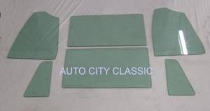 Auto City Classic - 1959 Ford / Edsel 2 Door Sedan Side Glass Set SS-FE-59-2S - ORIGINAL GREEN TINT