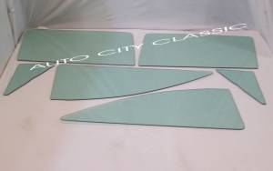 Auto City Classic - 1960-1961 Ford / Edsel 2 Door Hardtop Side Glass Set SS-FE-60-61-2H - ORIGINAL GREEN TINT