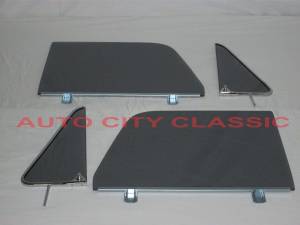 Auto City Classic - 1964-1966 Chevrolet / GMC Cab, Panel and Suburban 4 Piece Assembled Side Glass Set SSA-CVY-64-66-PU - CUSTOM GREY