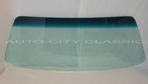 Auto City Classic - 1970-1974 Dodge Challenger / Plymouth Barracuda Windshield W758 - ORIGINAL GREEN TINT W/BAND