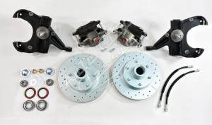 1960-1962 Chevrolet Pickup 6 Lug 2.5" Drop Spindles Front Disc Brake Conversion Wheel Kit