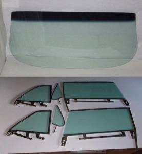 Auto City Classic - 1961-1962 Buick / Chevrolet / Oldsmobile / Pontiac Convertible Complete Glass Package with Assembled Side Glass CG-BCOP-61-62-CV-SSA - ORIGINAL GREEN TINT