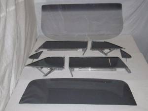 Auto City Classic - 1962 Buick / Chevrolet / Oldsmobile / Pontiac 2 Door Hardtop Complete Glass Package with Assembled Side Glass Set CG-BCOP-62-2H-SSA - CUSTOM GREY