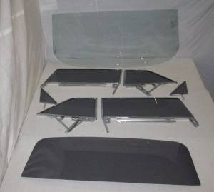 Auto City Classic - 1963-1964 Buick / Chevrolet / Oldsmobile / Pontiac 2 Door Hardtop Complete Glass Package with Assembled Side Set CG-BCOP-63-64-2H-SSA - CUSTOM GREY
