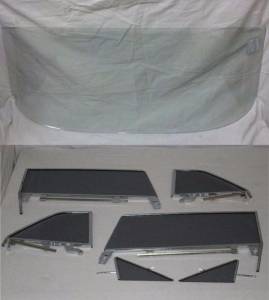 Auto City Classic - 1963-1964 Buick / Chevrolet / Oldsmobile / Pontiac Convertible Complete Glass Package Assembled Side Set CG-BCOP-63-64-CV-SSA - CUSTOM GREY