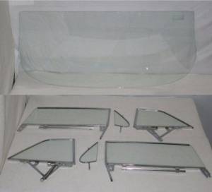 1963-1964 Cadillac Convertible Complete Glass Package with Assembled Side Set CG-CAD-63-64-CV-SSA-EX
