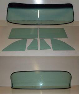 Auto City Classic - 1953-1954 Chevrolet / Pontiac Sedan Complete Glass Package CG-CP-53-54-2S - ORIGINAL GREEN TINT
