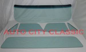 1964-1966 Chevrolet / GMC Cab Complete Glass Package Assembled Side Glass and Large Back Glass CG-CVY-64-66-PU-B-SSA