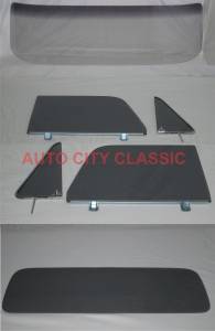 Auto City Classic - 1964-1966 Chevrolet / GMC Cab Complete Glass Package Assembled Side Glass and Large Back Glass CG-CVY-64-66-PU-B-SSA - CUSTOM GREY