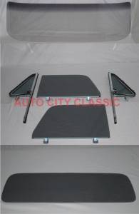 Auto City Classic - 1964-1966 Chevrolet / GMC Cab Complete Glass Package Post Assembled Side Glass and Large Back Glass CG-CVY-64-66-PU-B-SSAP - CUSTOM GREY