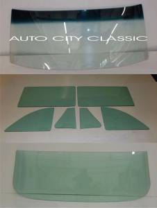 Auto City Classic - 1963-1965 Ford Fairlane / 63 Mercury Meteor 2 Door Hardtop Complete Glass Package CG-FM-62-63-2H - ORIGINAL GREEN TINT