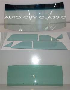 Auto City Classic - 1962-1963 Ford Fairlane and Mercury Meteor 2 Door Sedan Complete Glass Package CG-FM-62-63-2S - ORIGINAL GREEN TINT