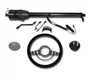 Auto City Classic - 32" Street / Hot Rod Stainless Column Shift Tilt Steering Column with Impala Wheel Kit SC7003C/P-1412 - Image 7