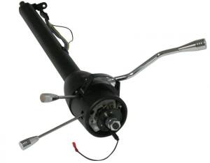 Auto City Classic - 32" Street / Hot Rod Stainless Column Shift Tilt Steering Column with Flat 3 Spoke Wheel Kit SC7003C/P-1431 - Image 6