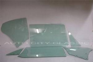 Auto City Classic - 1968-1970 Dodge / Plymouth B Body Hardtop Side Glass Set SS-MOP-68-70-2H - ORIGINAL GREEN TINT