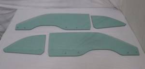 Auto City Classic - 1970-1971 Ford Torino (Fairlane) 2 Door Hardtop Side Glass Set SS-TORI-70-71-2H - ORIGINAL GREEN TINT