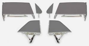 Auto City Classic - 1962 Buick / Chevrolet / Oldsmobile / Pontiac 2 Door Hardtop Assembled Side Glass Set SSA-BCOP-62-2H - CUSTOM GREY